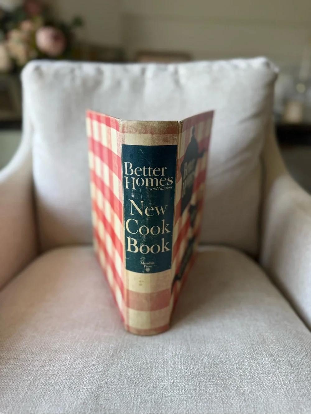 Vintage Better Homes And Gardens Red and Cream Plaid Cook Book Binder